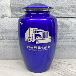 Customer Gallery - Semi Truck Cremation Urn - Midnight Blue