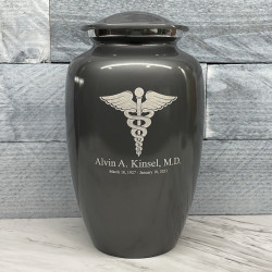 Customer Gallery - Caduceus Cremation Urn - Gunmetal Gray