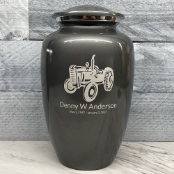 Customer Gallery - Classic Tractor Cremation Urn - Gunmetal Gray