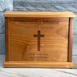 Customer Gallery - Cross Cremation Urn - Signature Alder