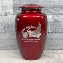 Customer Gallery - Riding with Angels Motorcycle Cremation Urn - Ruby Red