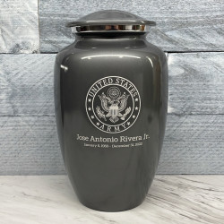 Customer Gallery - Army Cremation Urn - Gunmetal Gray