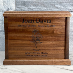 Customer Gallery - Rose Cremation Urn - Signature Walnut