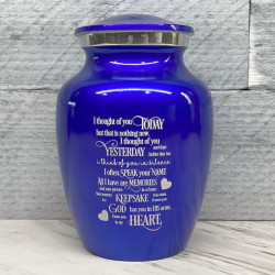 Customer Gallery - I Thought Of You Today Sharing Urn - Midnight Blue