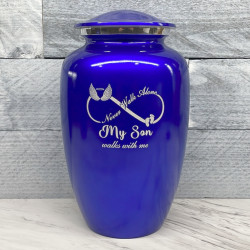 Customer Gallery - My Son Walks With Me Cremation Urn - Midnight Blue