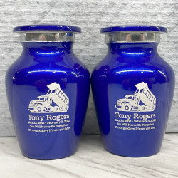 Customer Gallery - Dump Truck Keepsake Urn - Midnight Blue