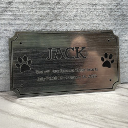 Customer Gallery - DIY Pet Cremation Urn Plate - Brushed Silver - 4" w x 2.25" h