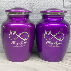 Customer Gallery - My Dad Walks With Me Sharing Urn - Purple Luster