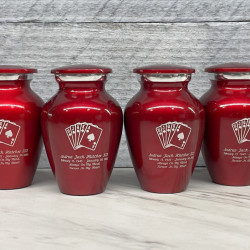 Customer Gallery - Playing Cards Keepsake Urn - Ruby Red