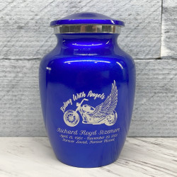 Customer Gallery - Riding with Angels Motorcycle Sharing Urn - Midnight Blue