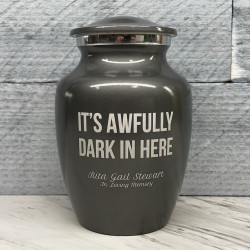 Customer Gallery - It's Awfully Dark In Here Sharing Urn - Gunmetal Gray