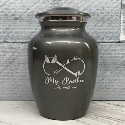 Customer Gallery - My Brother Walks With Me Sharing Urn - Gunmetal Gray