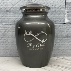 Customer Gallery - My Dad Walks With Me Sharing Urn - Gunmetal Gray