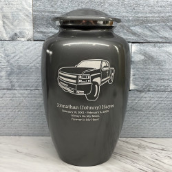 Customer Gallery - Truck I Cremation Urn - Gunmetal Gray
