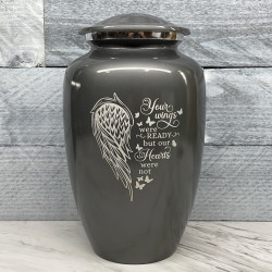 Customer Gallery - Your Wings Were Ready Cremation Urn - Gunmetal Gray