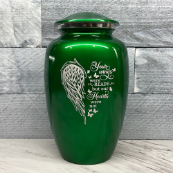 Customer Gallery - Your Wings Were Ready Cremation Urn - Shamrock Green