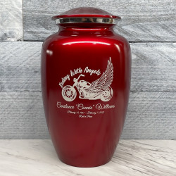 Customer Gallery - Riding with Angels Motorcycle Cremation Urn - Ruby Red