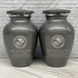 Customer Gallery - Marine Corps Keepsake Urn - Gunmetal Gray