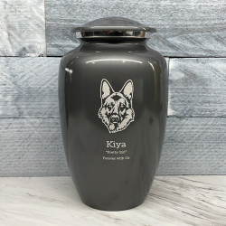 Customer Gallery - Extra Large German Shepherd Dog Cremation Urn - Gunmetal Gray