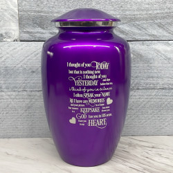 Customer Gallery - I Thought Of You Today Cremation Urn - Purple Luster