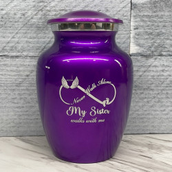 Customer Gallery - My Sister Walks With Me Sharing Urn - Purple Luster