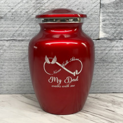 Customer Gallery - My Dad Walks With Me Sharing Urn - Ruby Red