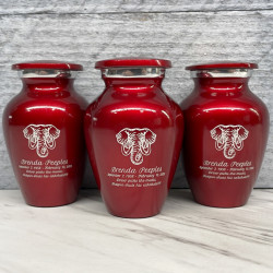 Customer Gallery - Elephant Keepsake Urn - Ruby Red