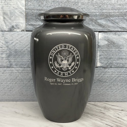 Customer Gallery - Army Cremation Urn - Gunmetal Gray