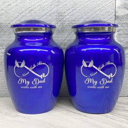 Customer Gallery - My Dad Walks With Me Sharing Urn - Midnight Blue