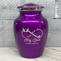 Customer Gallery - My Dad Walks With Me Sharing Urn - Purple Luster