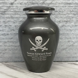 Customer Gallery - Pirate Skull Keepsake Urn - Gunmetal Gray