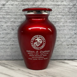 Customer Gallery - Marine Corps Keepsake Urn - Ruby Red