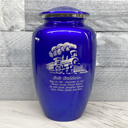 Customer Gallery - Train Cremation Urn - Midnight Blue
