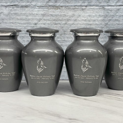 Customer Gallery - Wolf Keepsake Urn - Gunmetal Gray