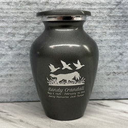 Customer Gallery - Duck Hunting Dog Keepsake Urn - Gunmetal Gray