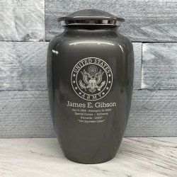 Customer Gallery - Army Cremation Urn - Gunmetal Gray
