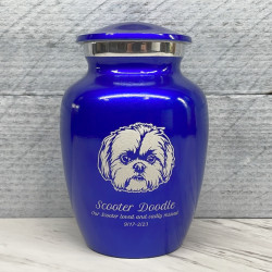 Customer Gallery - Shih Tzu Dog Cremation Urn - Midnight Blue