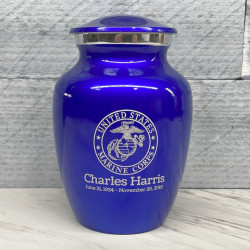 Customer Gallery - Marine Corps Sharing Urn - Midnight Blue