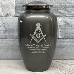 Customer Gallery - Masonic Cremation Urn - Gunmetal Gray