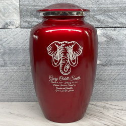 Customer Gallery - Elephant Cremation Urn - Ruby Red