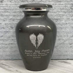 Customer Gallery - Angel Wings Keepsake Urn - Gunmetal Gray