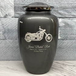 Customer Gallery - Motorcycle Cremation Urn - Gunmetal Gray