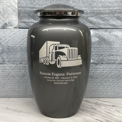 Customer Gallery - Semi Truck Cremation Urn - Gunmetal Gray
