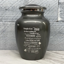 Customer Gallery - I Thought Of You Today Sharing Urn - Gunmetal Gray