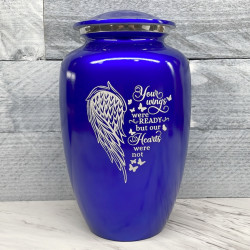 Customer Gallery - Your Wings Were Ready Cremation Urn - Midnight Blue