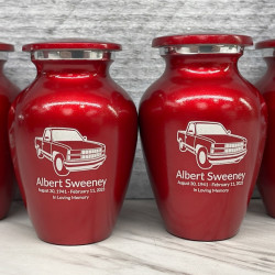 Customer Gallery - Truck V Keepsake Urn - Ruby Red