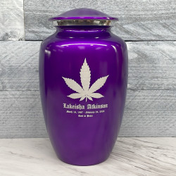 Customer Gallery - Marijuana Cremation Urn - Purple Luster