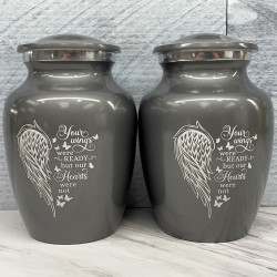 Customer Gallery - Your Wings Were Ready Sharing Urn - Gunmetal Gray