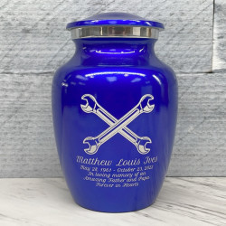 Customer Gallery - Mechanic Wrench Sharing Urn - Midnight Blue