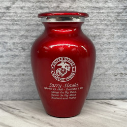 Customer Gallery - Marine Corps Keepsake Urn - Ruby Red